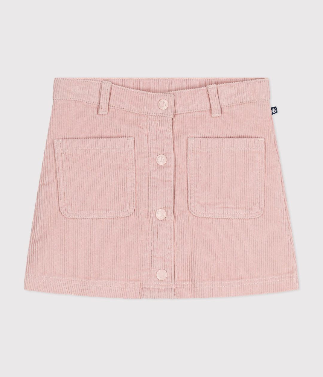 Gonna rosa con tasche in velluto bambina A0BUK 01 PETIT BATEAU 