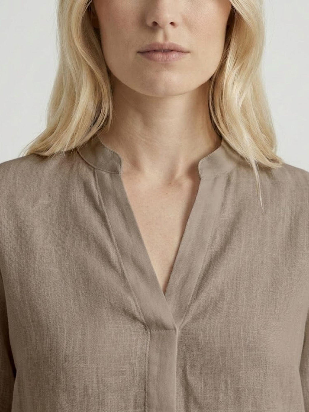 Camicia coreana in lino coloniale 6CM0302 558 ANDREA MORANDO 