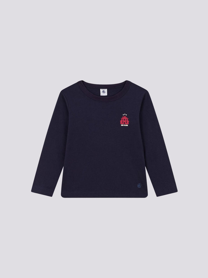 T-SHIRT MANICHE LUNGHE IN COTONE bambino A08IW 09 PETIT BATEAU 