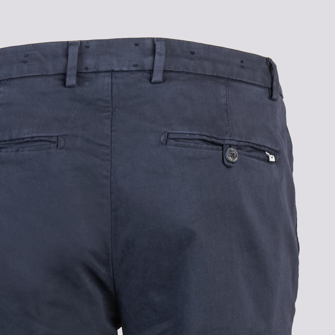 PANTALONE IN COTONE blu navy CON TASCA A FILO T500/STR 854 NOLAB 
