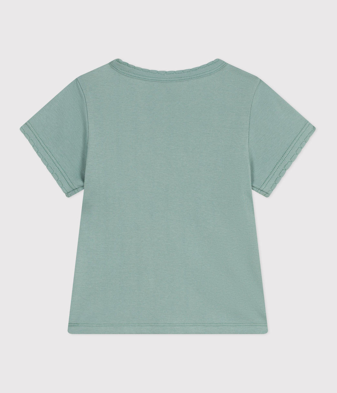 T-shirt a maniche corte in cotone tinta unita bambina