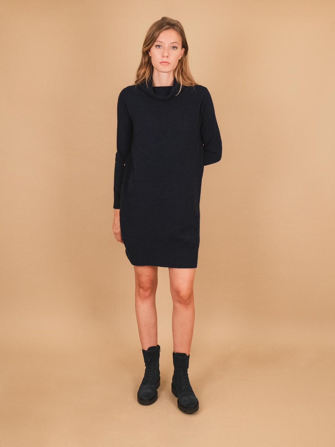 MAGLIA ABITO CON COLLO ALTO BLU 0370/225 115 BIMOR 