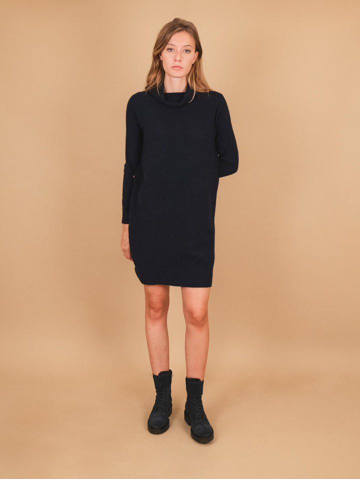 MAGLIA ABITO CON COLLO ALTO BLU 0370/225 115 BIMOR 
