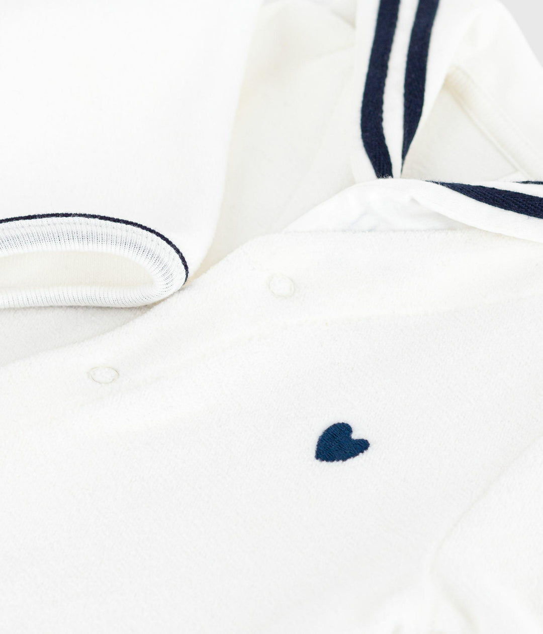 Pigiama con collo alla marinara in ciniglia neonato A0DQP 01 PETIT BATEAU 