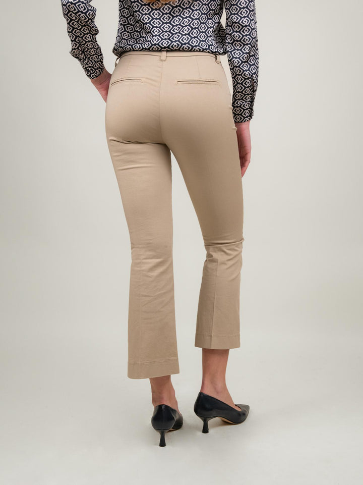 PANTALONE A TROMBETTA IN COTONE BEIGE 824MA BEIGE ANDREA MORANDO 