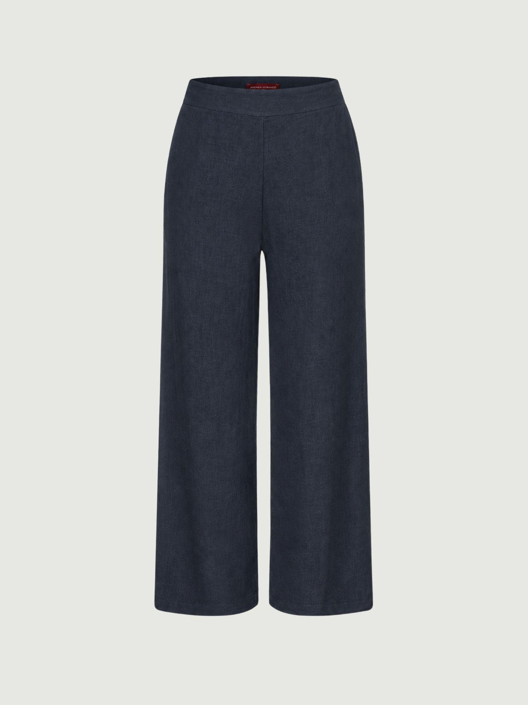Pantalone wide leg in lino navy 6PT0527 BLU ANDREA MORANDO 