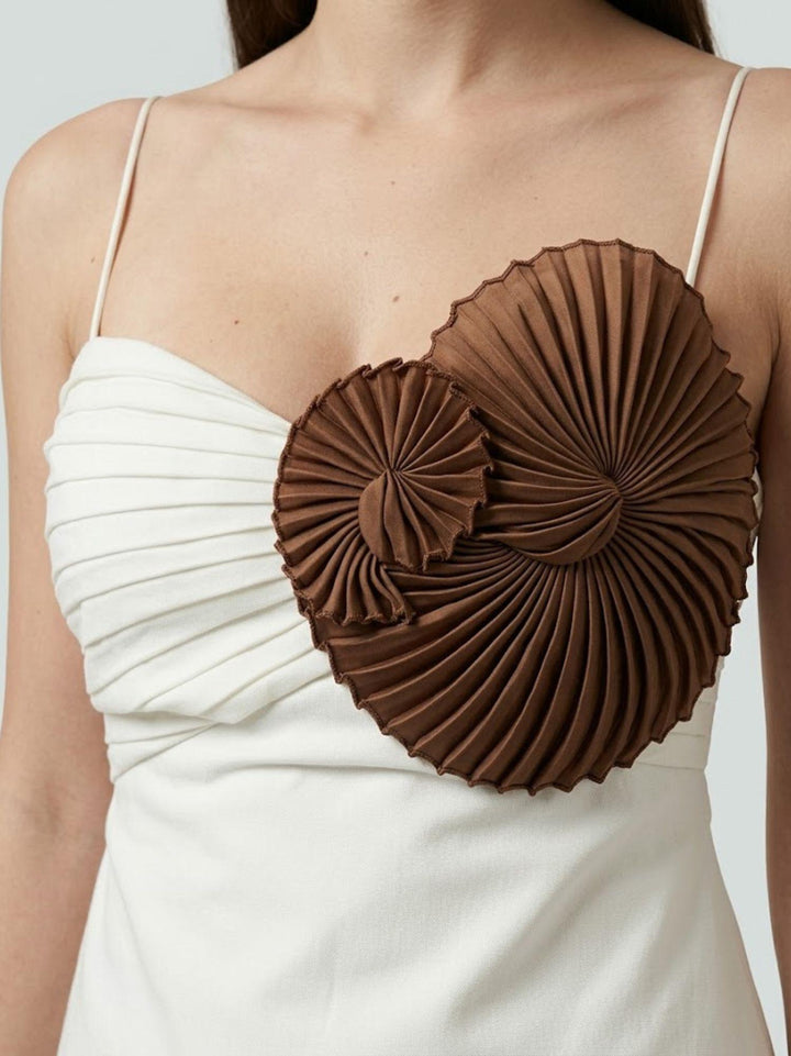 Abito con dettaglio a conchiglia la Concha dress bianco RO007 WMT ROSANNA OCAMPO 