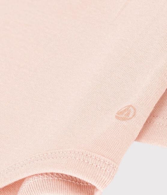 Body rosa  in cotone a manica lunga con collaretto A0BQB 01 PETIT BATEAU 