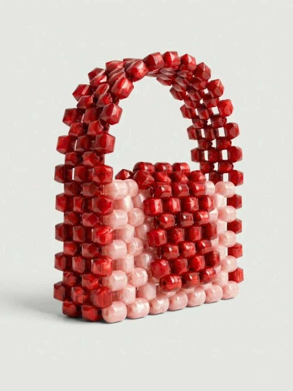 Borsa a mano Brick in resina rosa e rossa BRICK ROSA PERLA BIMOR 
