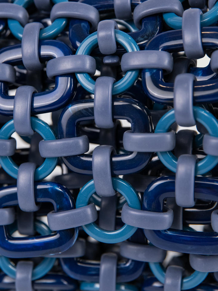 CLUTCH SHELL IN RESINA MULTICOLOR BLU