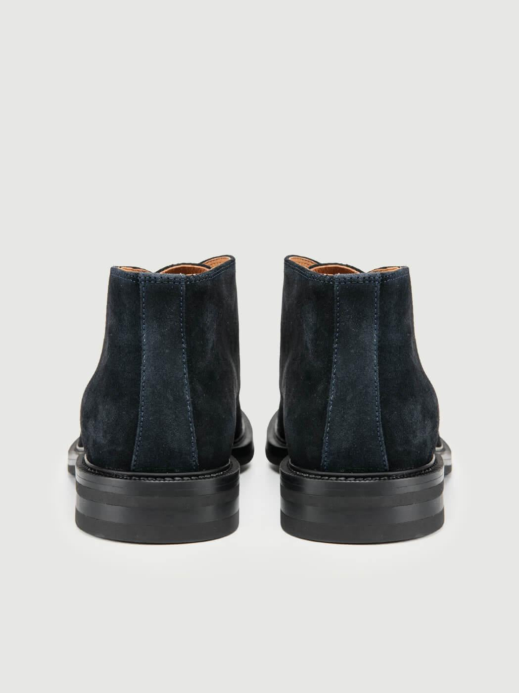 POLACCHINO IN PELLE SCAMOSCIATA BLU NAVY 073 NAVY SAXONE 