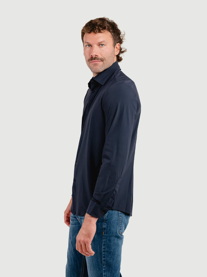 CAMICIA NO STIRO BLU NAVY BU26W10CANEU 200 ANDREA MORANDO 