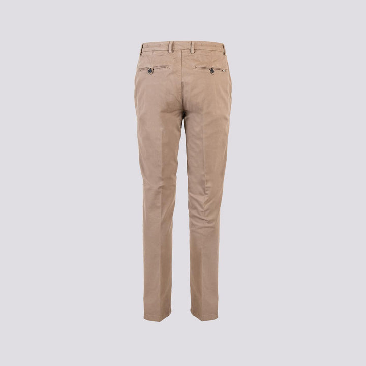 PANTALONE IN COTONE TORTORA CON TASCA A FILO T500/STR 734 NOLAB 