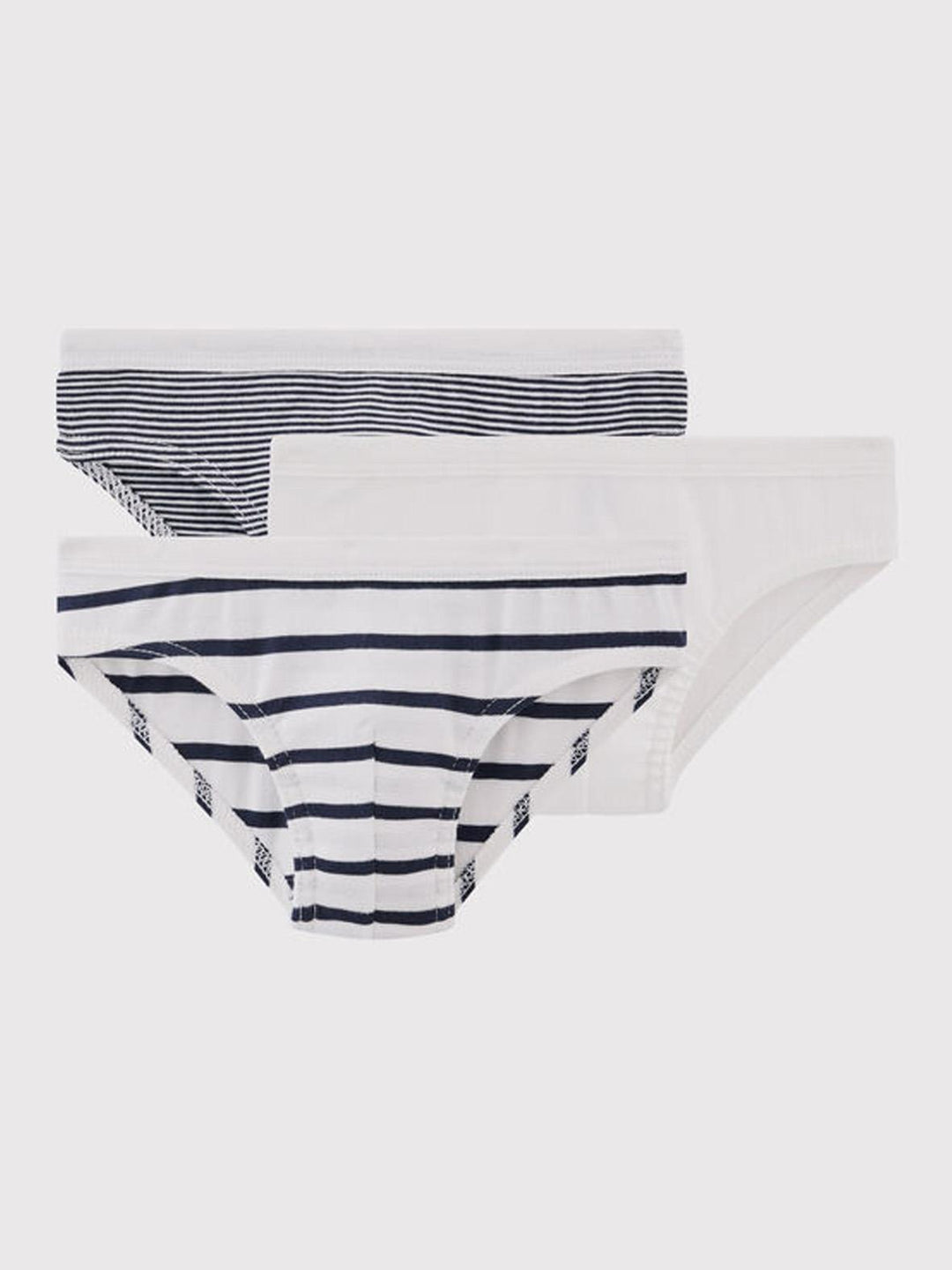 CONFEZIONE DA 3 SLIP BAMBINO MILLERIGHE IN COTONE A01DR 00 PETIT BATEAU 