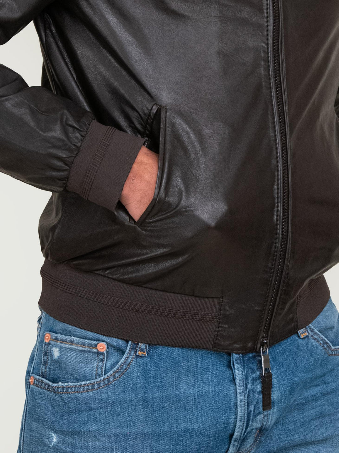 GIACCA IN PELLE MARRONE SCURO ELVIS 06 JACK LEATHER 