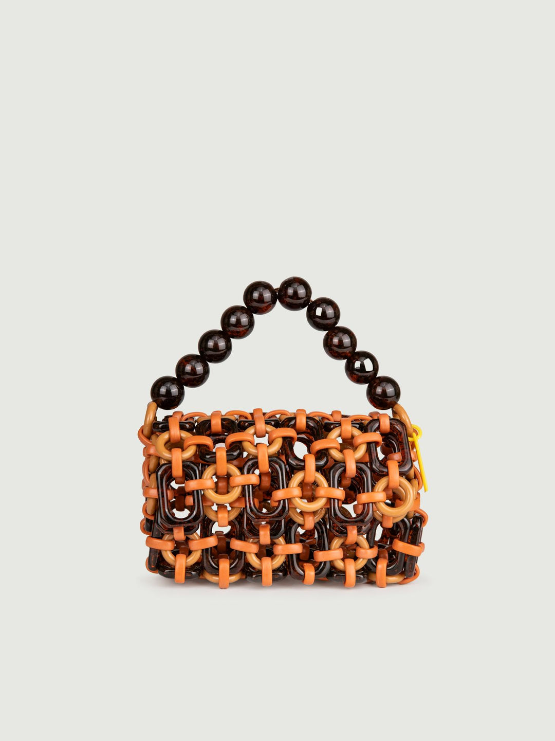 BORSA A BAULETTO IN RESINA MULTICOLOR MARRONE "BUBBLE" BUBBLE TERRA BIMOR 