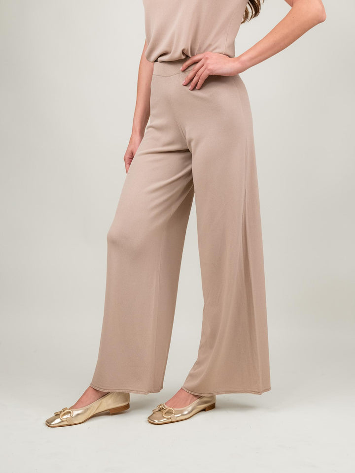 PANTALONE IN MAGLIA BEIGE 2670 BEIGE ANDREA MORANDO 