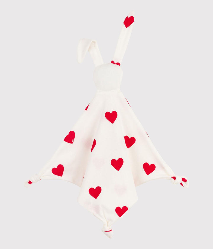 DOUDOU IN COTONE MOTIVO CUORE A081L 01 PETIT BATEAU 