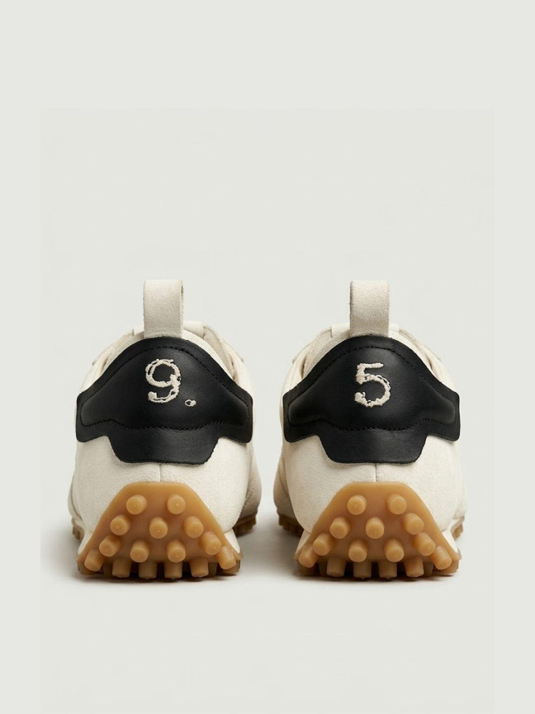 Sneaker sokker in suede bianca con inserti neri SOKKER OFF WHITE/BLACK NINE AN HALF 