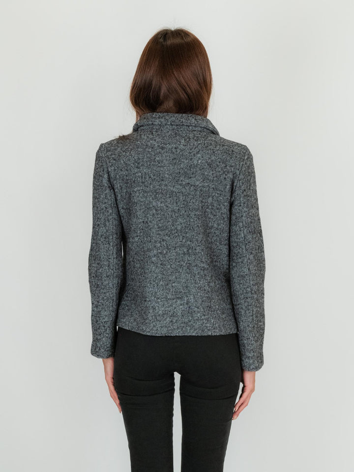 BLAZER IN LANA COTTA GRIGIO