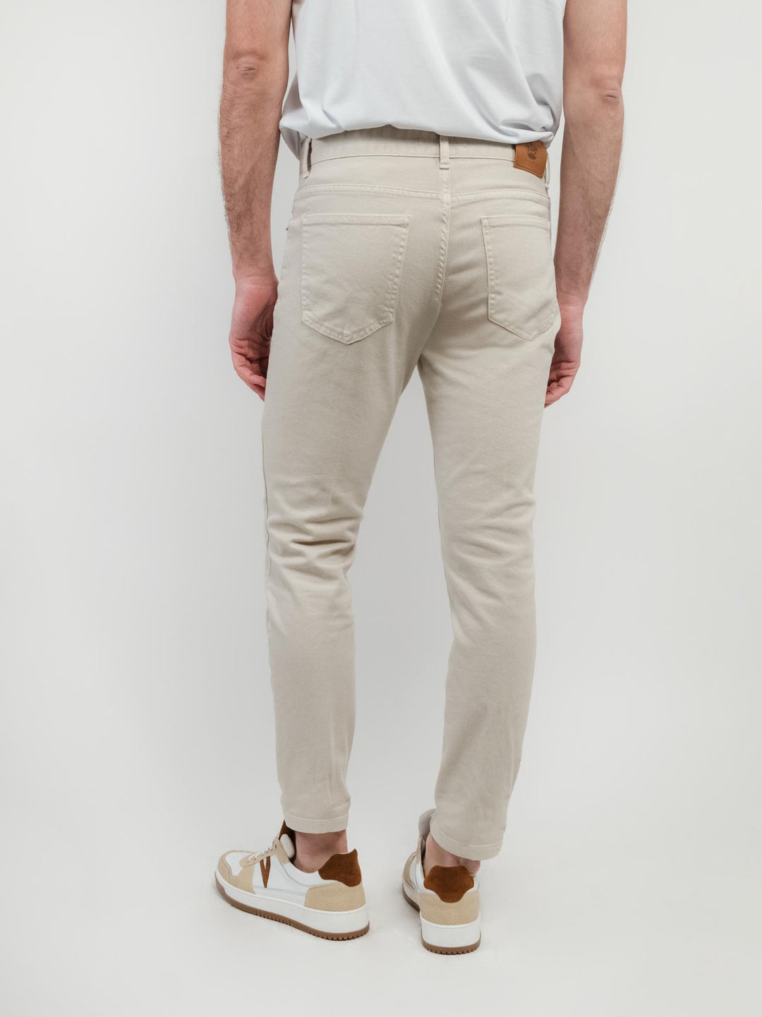 PANTALONE 5 TASCHE BEIGE 7607GSB BEIGE ANDREA MORANDO 
