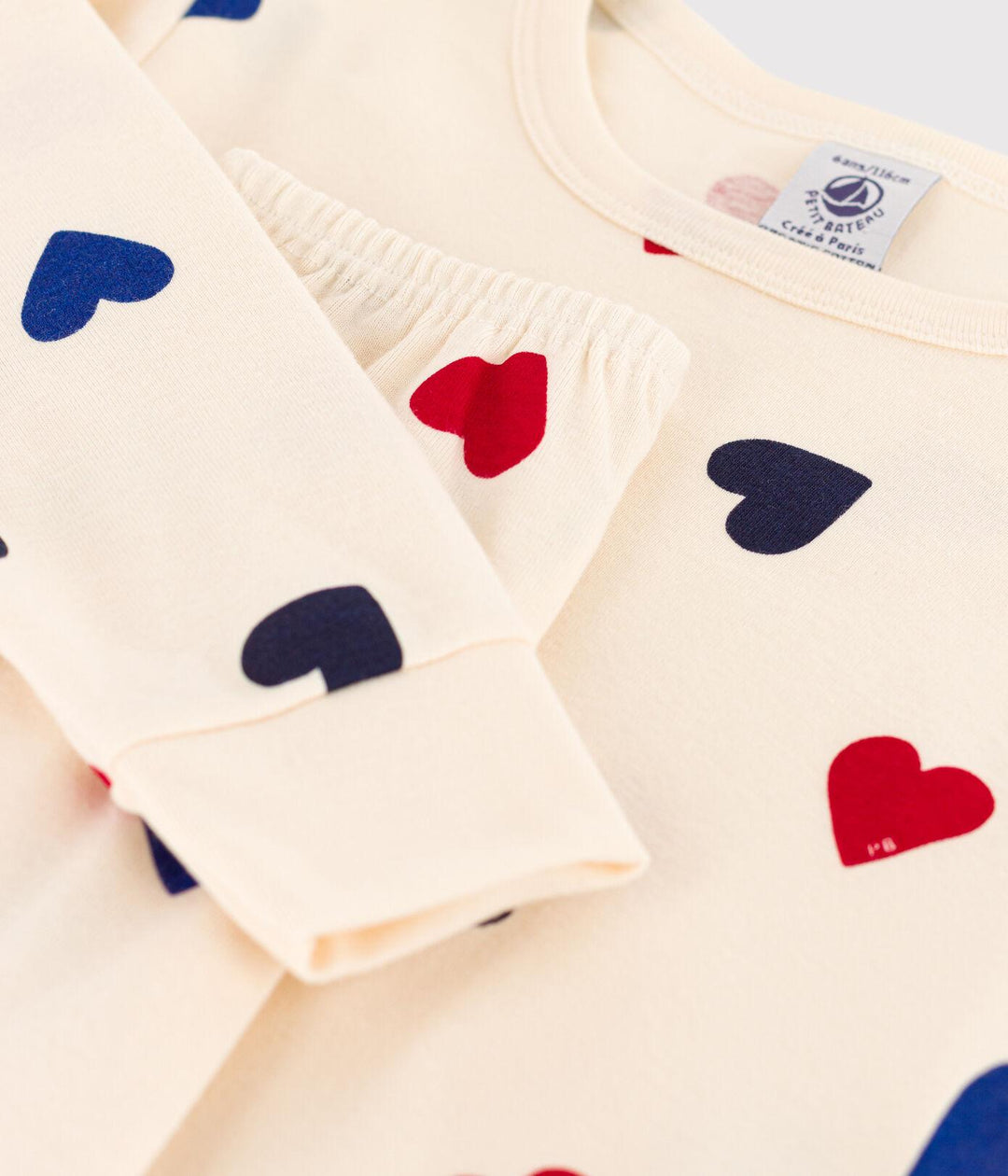 PIGIAMA DI COTONE PER BIMBO/BIMBA A095P 01 PETIT BATEAU 