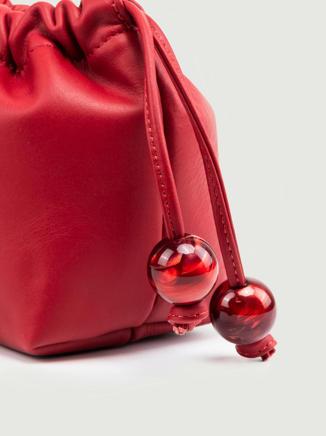POCHETTE BON BON IN PELLE BORDEAUX BONBON BORDEAUX BIMOR 