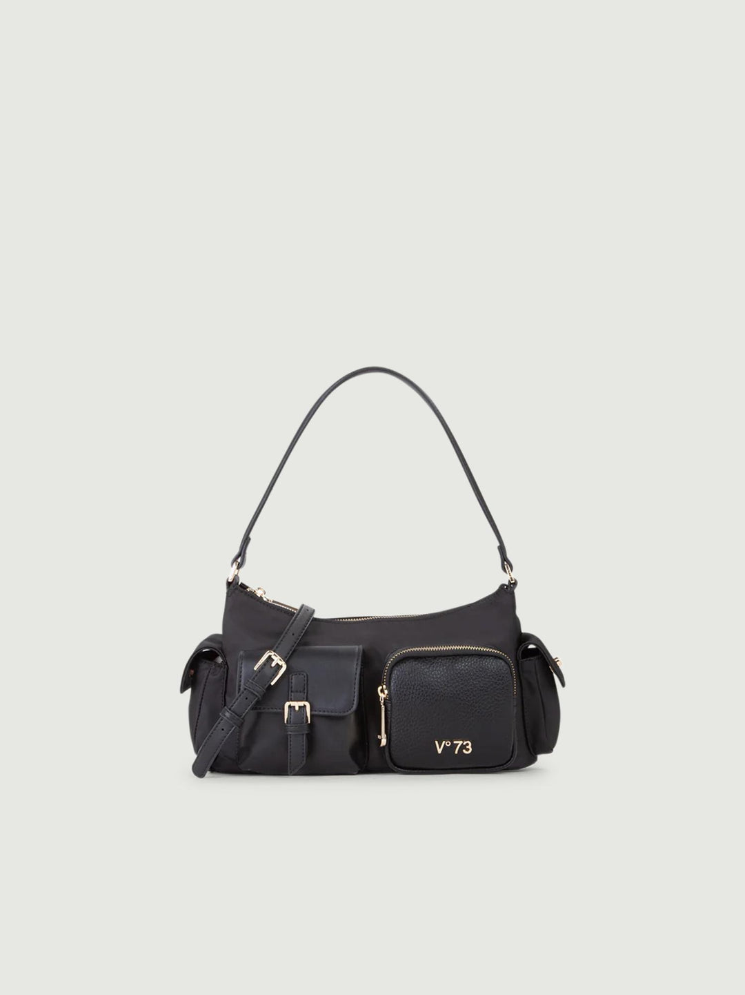 BORSA A SPALLA LILIANA IN NYLON NERO 73BS9EY02 NERO V73 