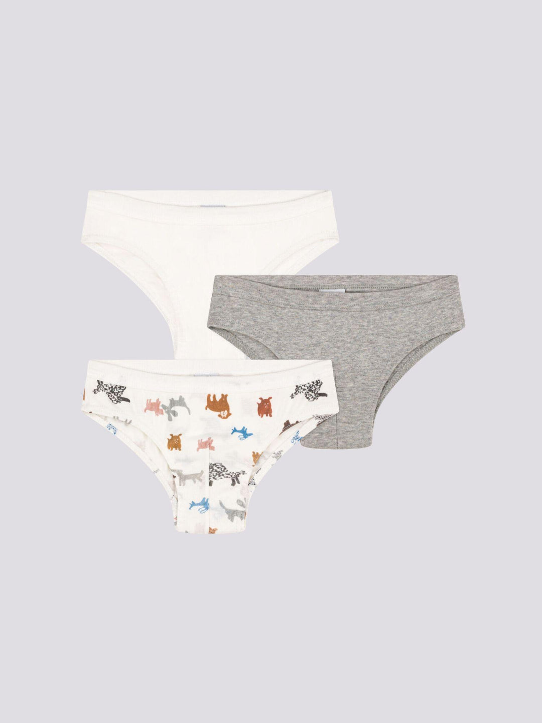 CONFEZIONE DA 3 SLIP BAMBINO IN COTONE MOTIVO CANE A08L5 00 PETIT BATEAU 