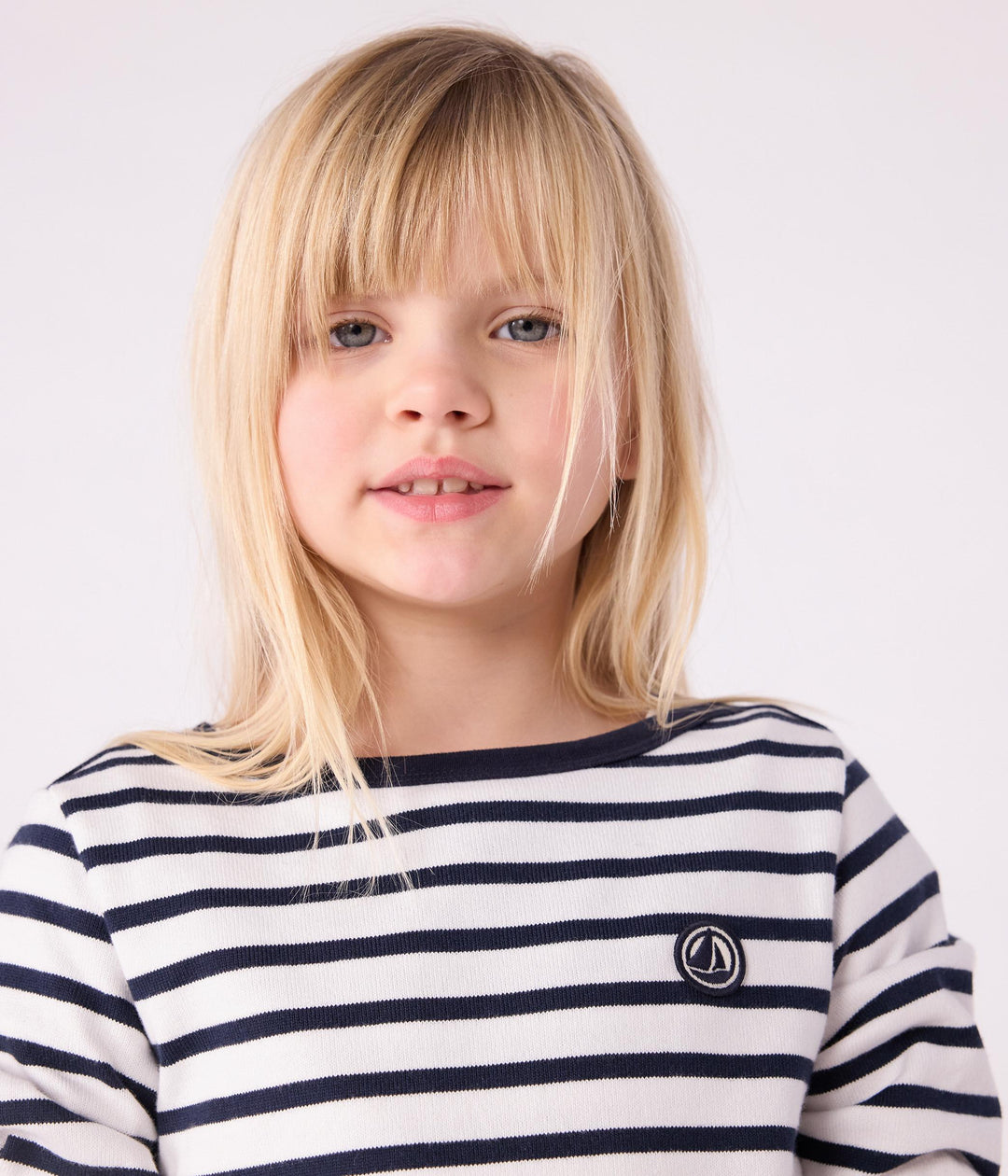 Marinière bambina/bambino in cotone biologico A08LX 01 PETIT BATEAU 