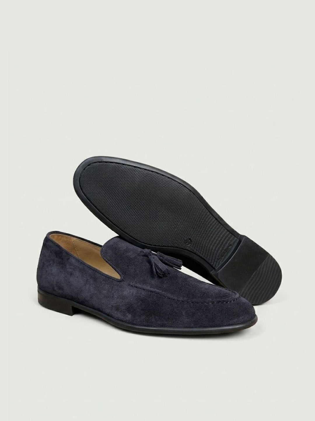 Mocassino Tassel Loafer in pelle scamosciata navy 1128 BLU NAVY ANDREA MORANDO 