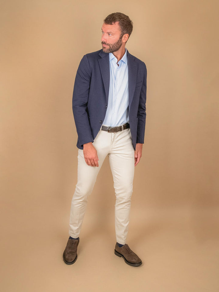 BLAZER IN TESSUTO ELASTICIZZATO BLU G003 174 ANDREA MORANDO 