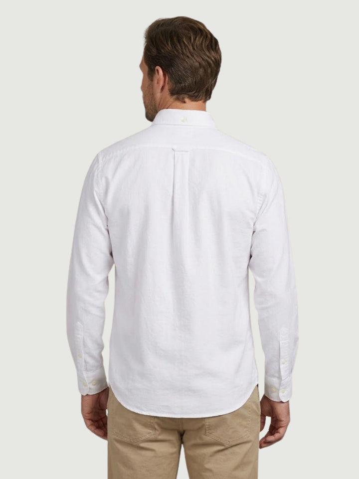 Camicia button down oxford in cotone bianca regular DOMINGO/REG/BD 1 ANDREA MORANDO 