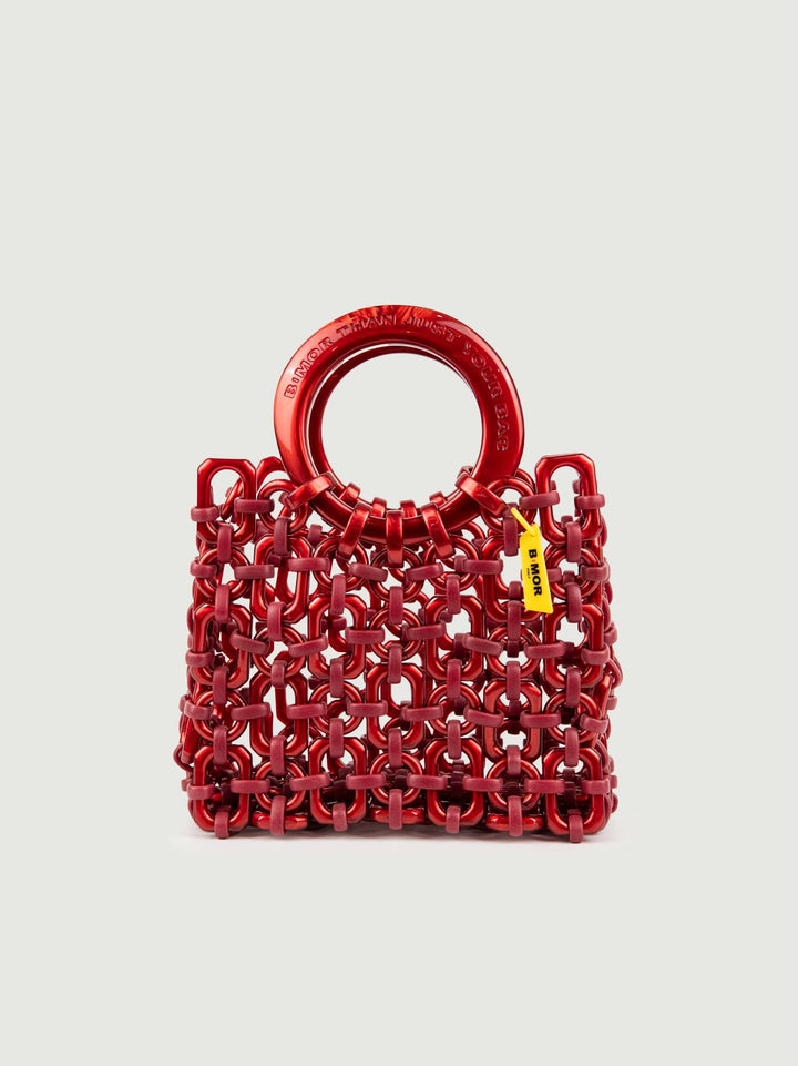 BORSA DOLL IN RESINA ROSSO METALLIZZATO DOLL METALLIC RED BIMOR 