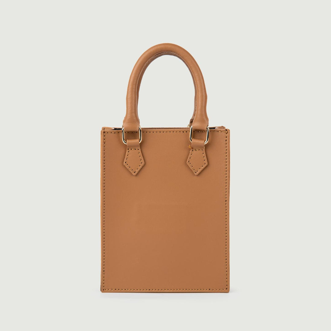 BORSA IN PELLE MARRONE BABY BABY BISCOTTO BIMOR 