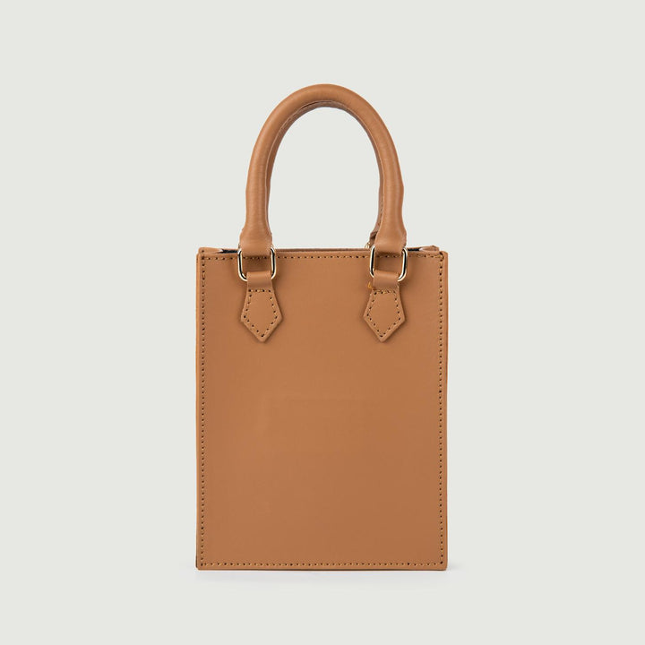 BORSA IN PELLE MARRONE BABY BABY BISCOTTO BIMOR 