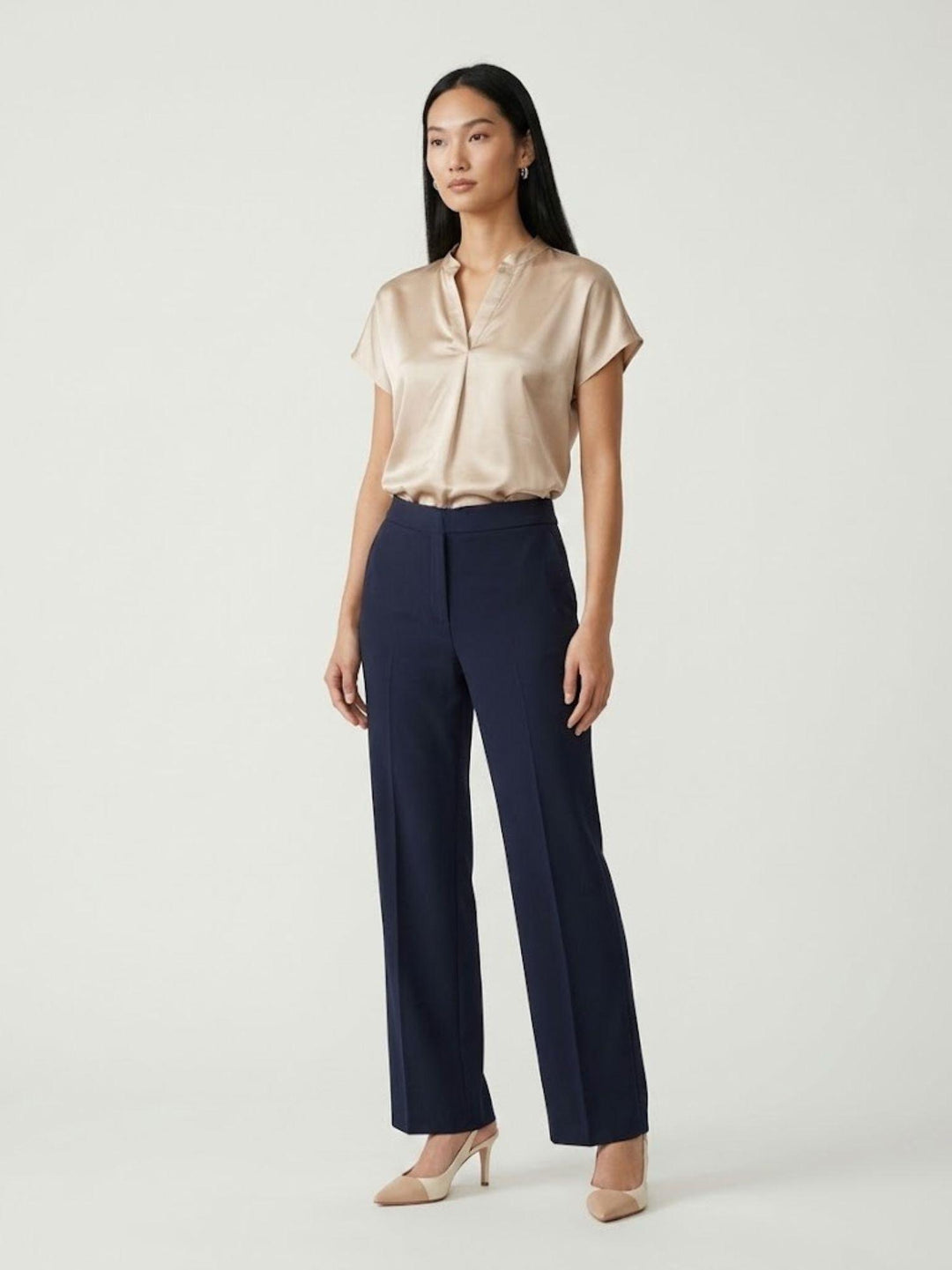 Pantalone con pinces navy 4565 847 ANDREA MORANDO 