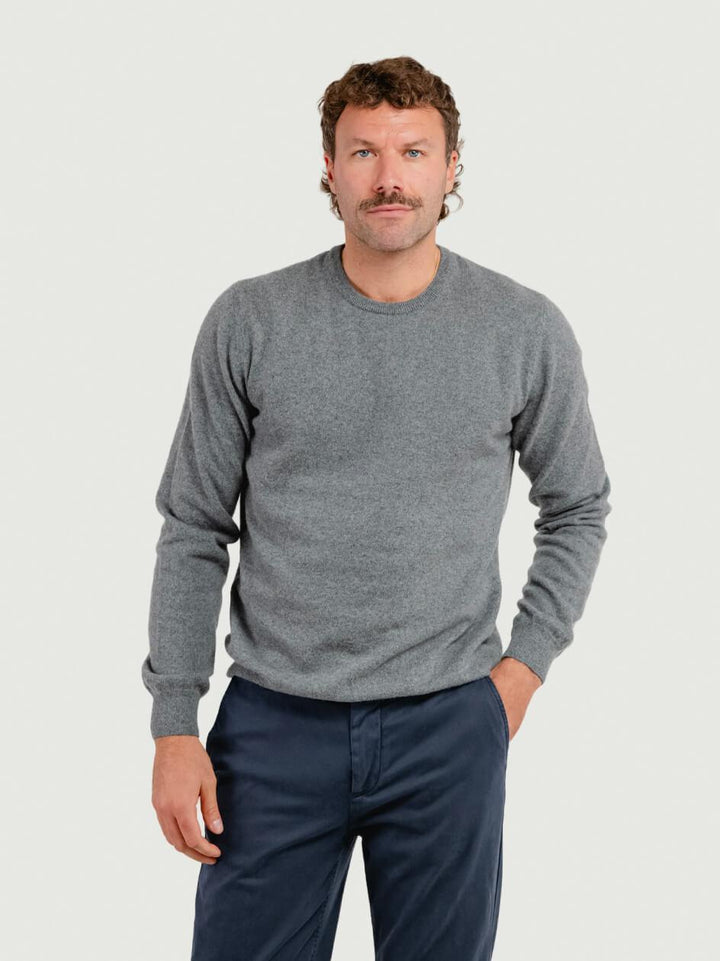 MAGLIA GIROCOLLO 100% CASHMERE GRIGIO U0125 GRIGIO MEDIO ANDREA MORANDO 