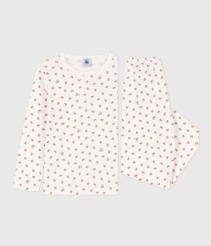 PIGIAMA BAMBINO UNISEX IN COTONE MOTIVO VOLPE A08YS 01 PETIT BATEAU 
