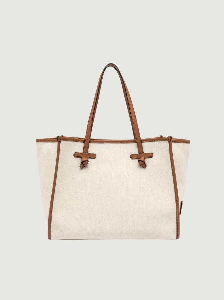 Shopping Marcella grande in canvas panna BS 6850/COMM CNV-SE 13931 GIANNI CHIARINI 