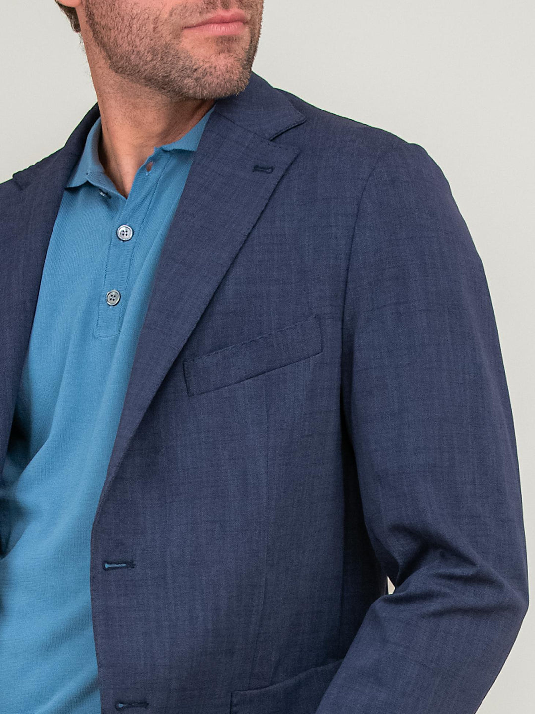 BLAZER IN MISTO COTONE BLU NAVY OF1S2S4G014M 174 ANDREA MORANDO 