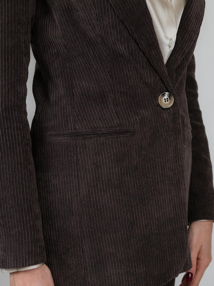 BLAZER VELLUTO TESTA MORO A COSTE