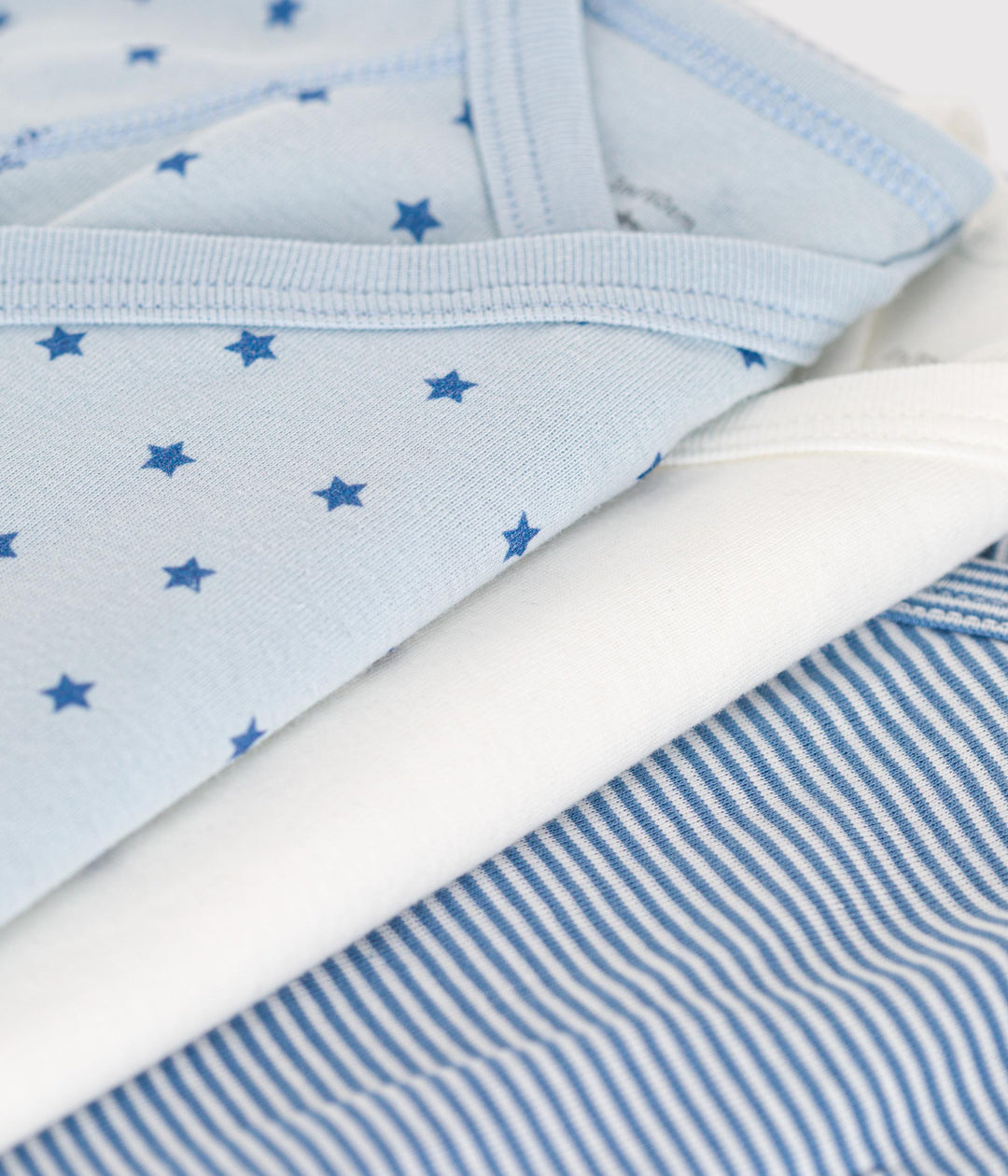 Set di 3 body incrociati a maniche corte righe e stelle A0AUW 00 PETIT BATEAU 