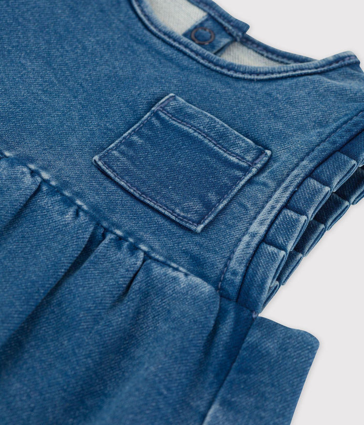 ABITO SMANICATO PER BEBÈ IN DENIM ECO-SOSTENIBILE A095M 01 PETIT BATEAU 