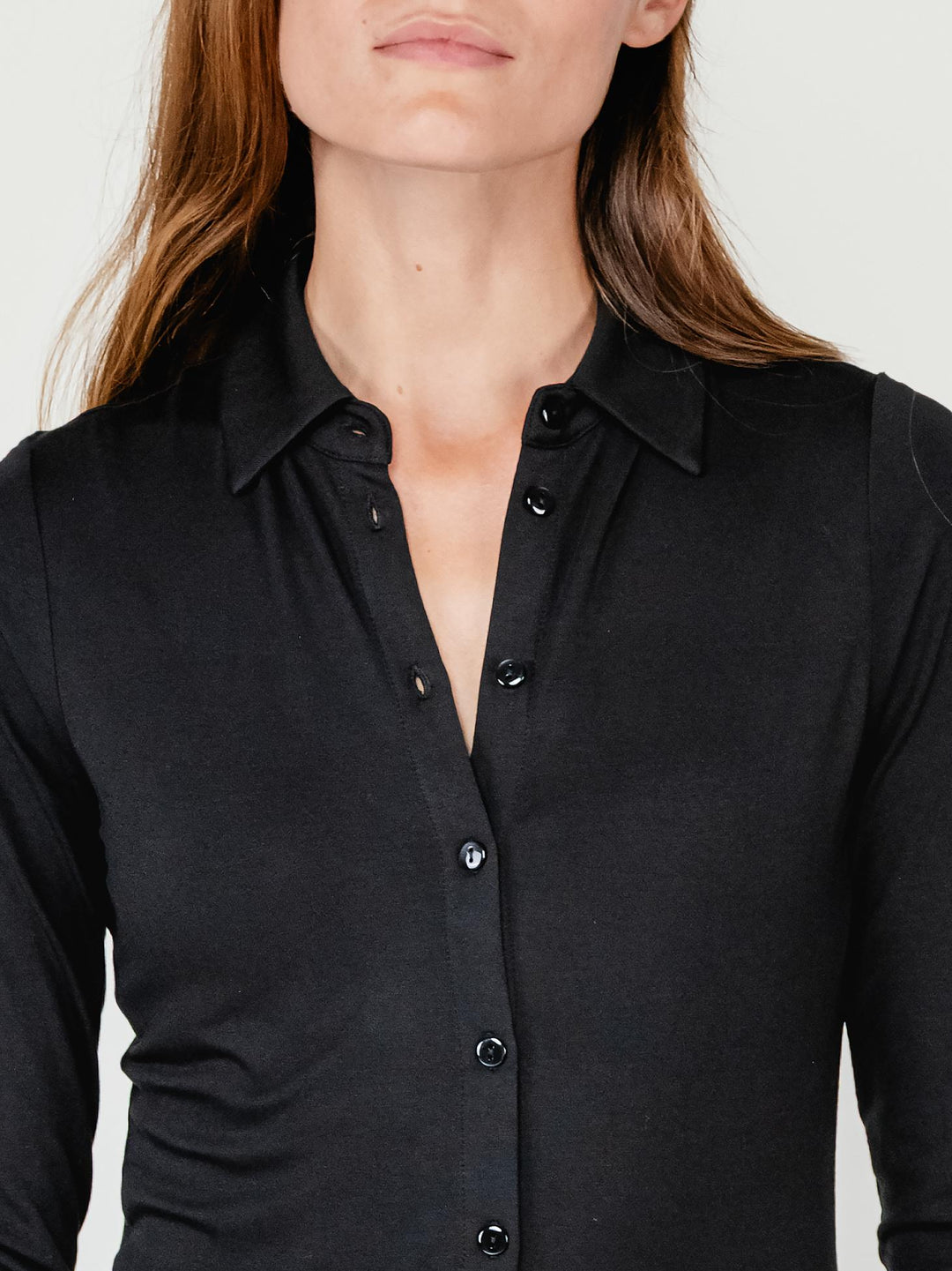 CAMICIA IN VISCOSA NERA 555LISI111 00 ANDREA MORANDO 
