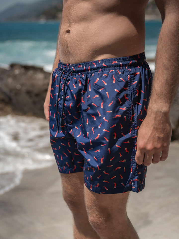 COSTUME BLU NAVY DESIGN PEPERONCINO