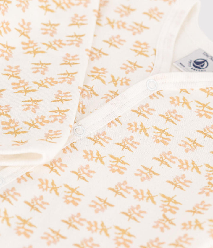 PIGIAMA IN TUBIQUE A FIORI PER BEBÈ A08YY 01 PETIT BATEAU 