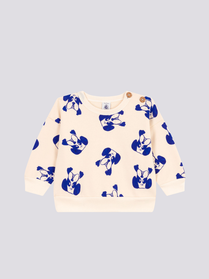 FELPA PER BEBÈ IN TESSUTO FELPATO A08G4 01 PETIT BATEAU 