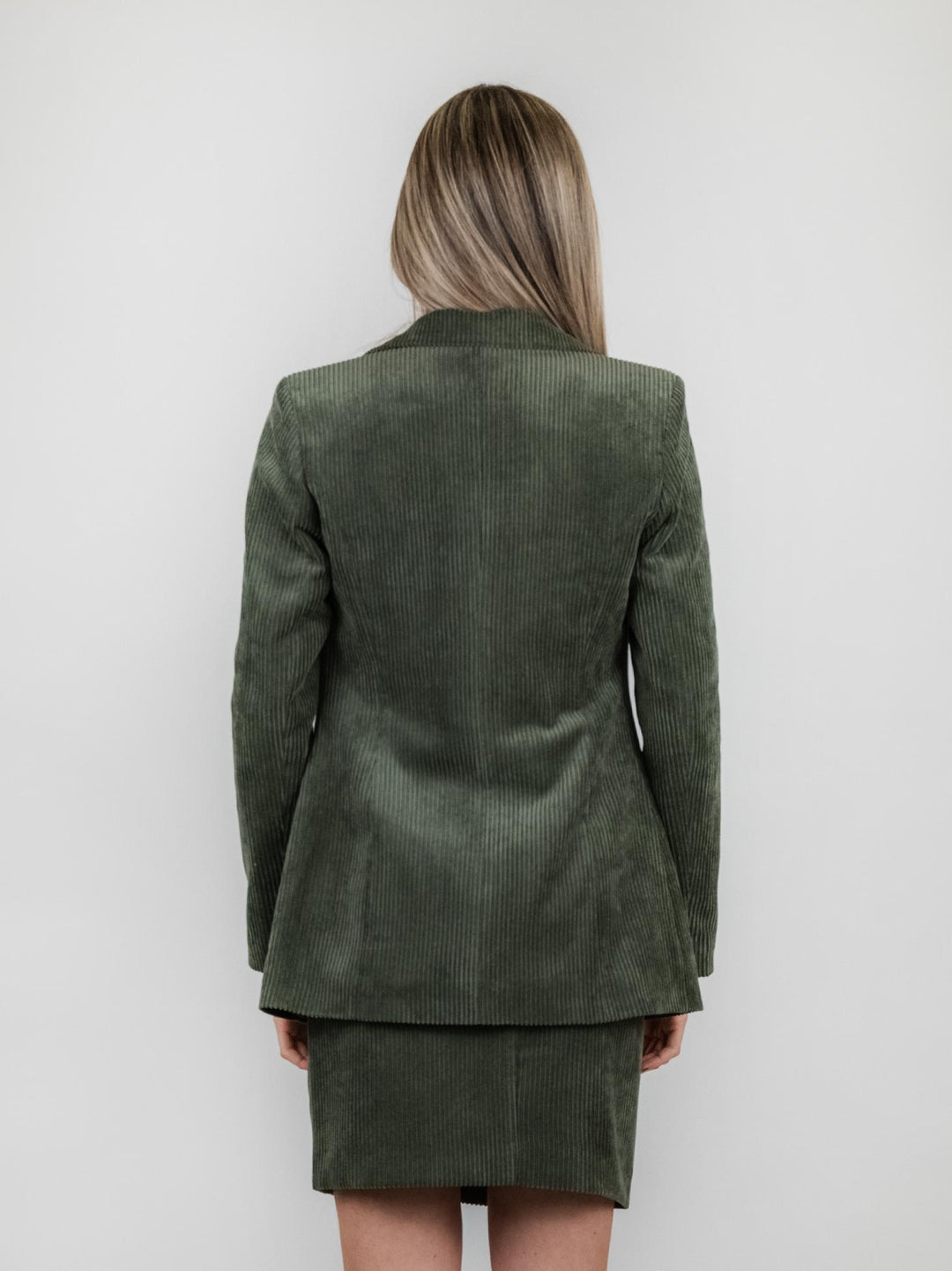 BLAZER VELLUTO VERDE A COSTE GIA5455 SALVIA ANDREA MORANDO 