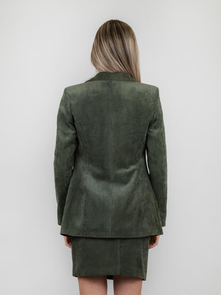 BLAZER VELLUTO VERDE A COSTE GIA5455 SALVIA ANDREA MORANDO 